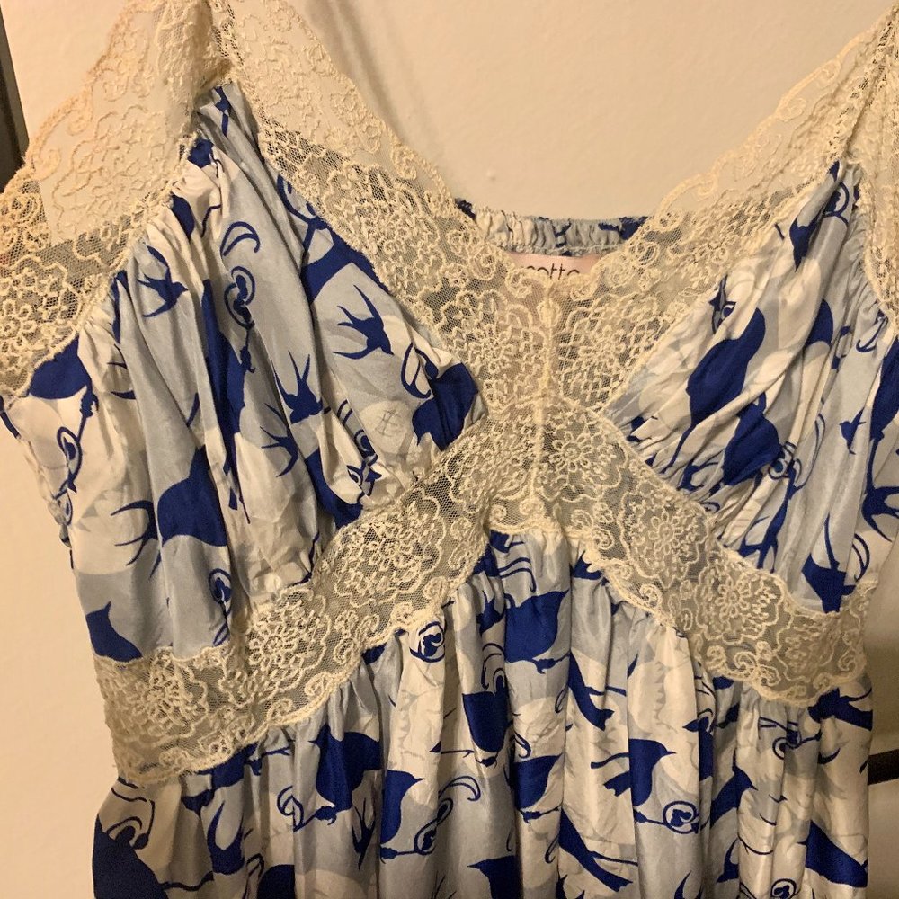 Anthropologie Fleurette Slip Dress